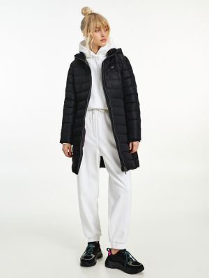 tommy jeans oversized tube quilted coat