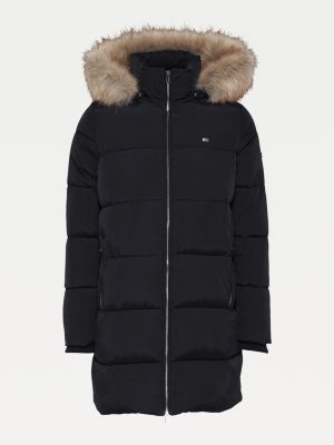 Modern Faux Fur Puffer Coat | BLACK 