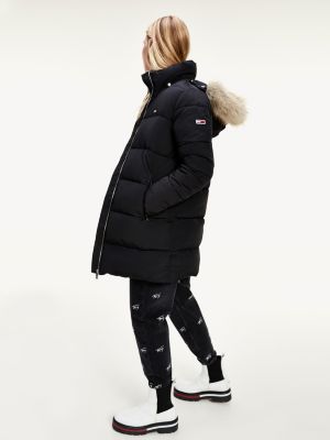 tommy hilfiger jean jacket with fur