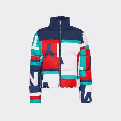 tommy jeans colour block puffer jacket