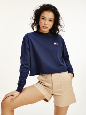 tommy cropped shirt