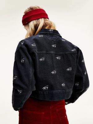 tommy hilfiger cropped denim jacket