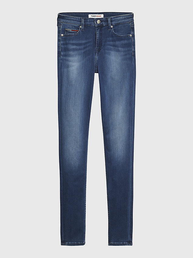 denim nora skinny fit jeans mit fade-effekt für damen - tommy jeans
