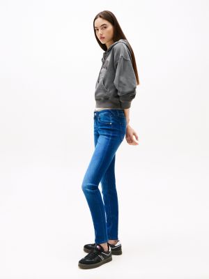 denim sophie skinny fit jeans mit fade-effekt für damen - tommy jeans