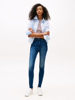 denim sylvia high rise superskinny jeans voor dames - tommy jeans