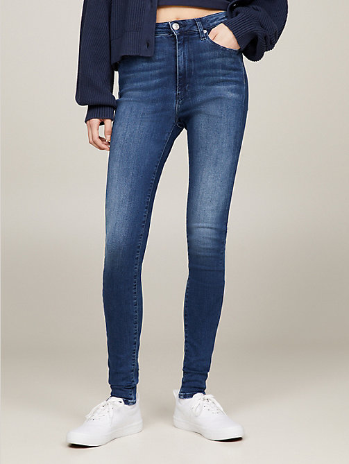 denim sylvia high rise superskinny jeans voor women - tommy jeans