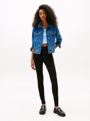 jean super skinny sylvia taille haute denim pour femmes tommy jeans