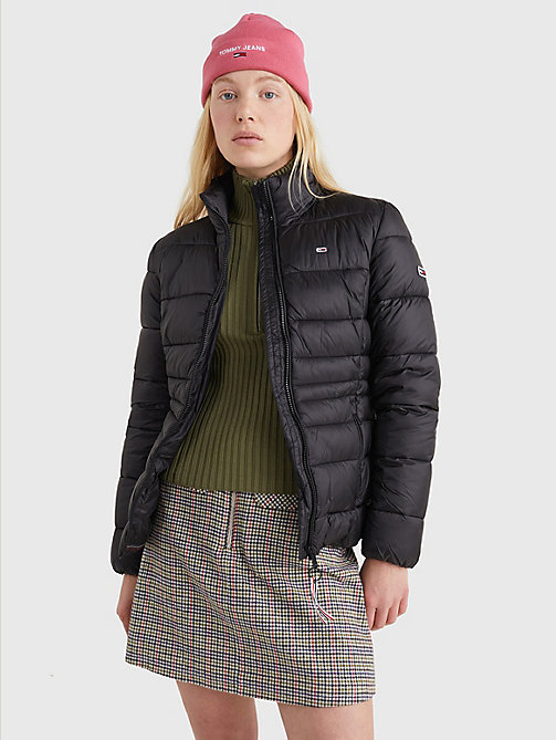 black down quilted jacket for women tommy jeans
