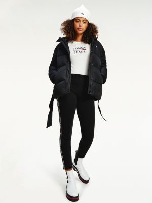 Belted Puffer Jacket | BLACK | Tommy 