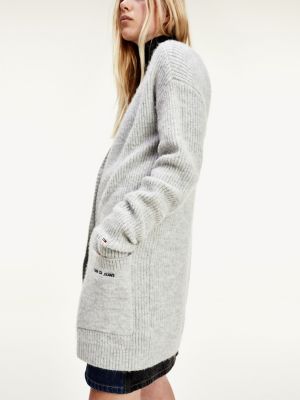 tommy hilfiger grey cardigan