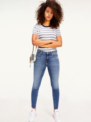Nora Mid Rise Skinny Ankle Jeans 