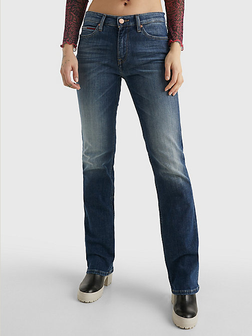 vaqueros maddie de corte bootcut y talle medio denim de women tommy jeans