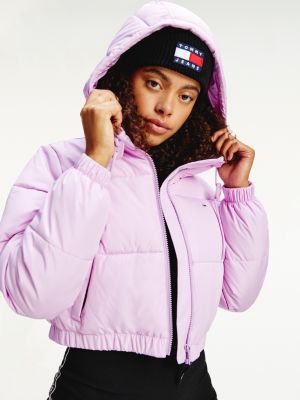 tommy hilfiger cropped puffer jacket