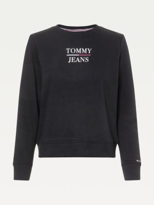 Svitshot Tommy Jeans Uzkogo Kroya Chernyj Tommy Hilfiger