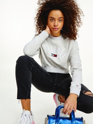 tommy jeans cropped sweatshirt