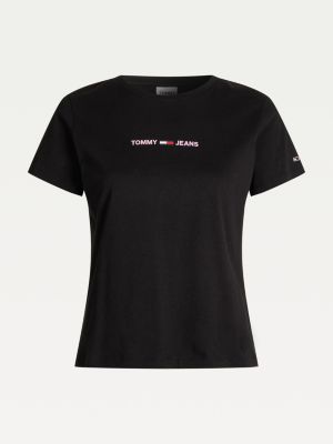Logo Slim Fit T-Shirt | BLACK | Tommy Hilfiger