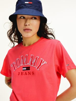 tommy jeans pink t shirt