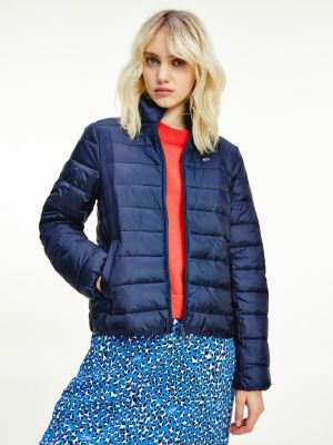 tommy jeans quilted zip through jacket