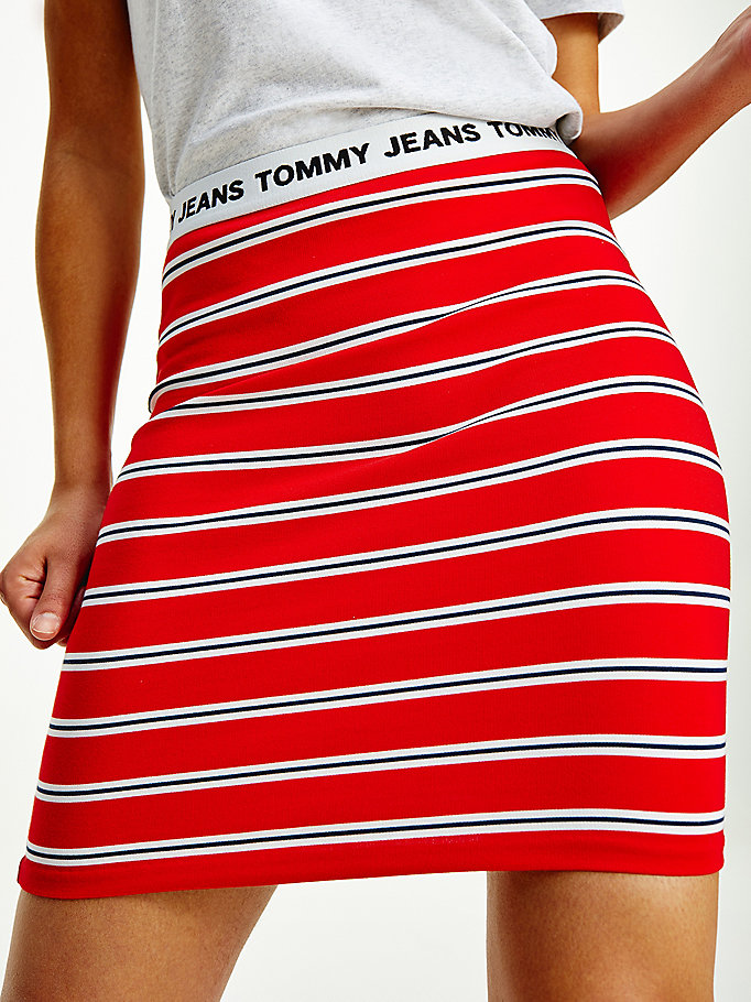 Tommy Hilfiger M/ädchen Bright Stripe Knit Skirt Rock