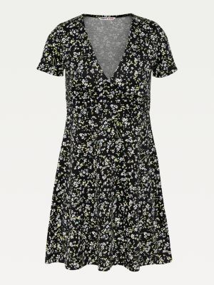 Floral Print Mini Dress Black Tommy Hilfiger