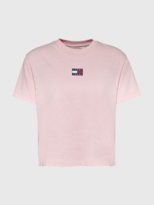 Classic fit T-shirt met badge | ROZE | Hilfiger