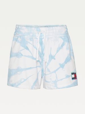 Shorty Tie Dye S Emblemoj Tommy Belyj Tommy Hilfiger