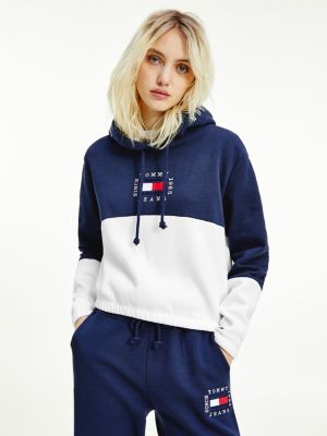 Colour-Blocked Cropped Hoody | WHITE | Tommy Hilfiger