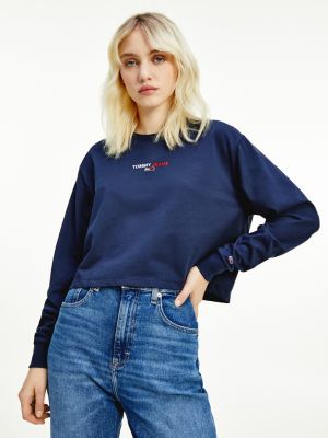 tommy cropped shirt