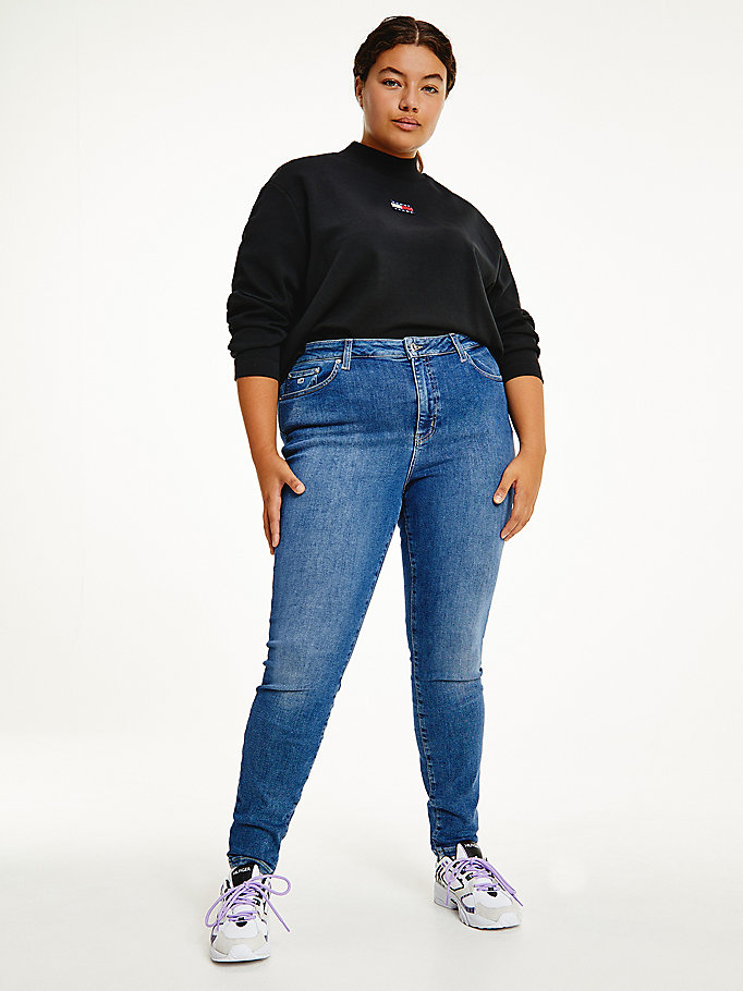 denim curve melany ultra high rise jeans voor women - tommy jeans