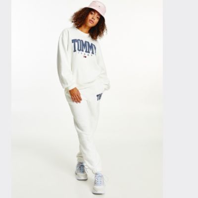 College Relaxed Fit Sweatshirt Met Logo Roze Tommy Hilfiger