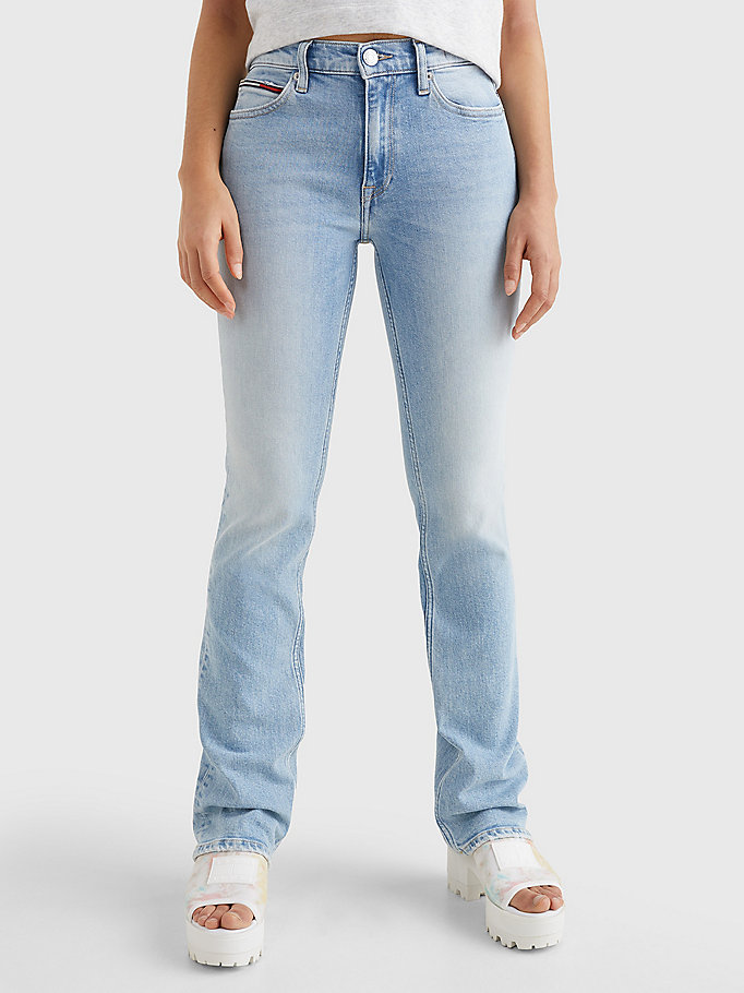 AG Jeans Denim Faded Mid-rise Bootcut Jeans in Blue Womens Clothing Jeans Bootcut jeans 