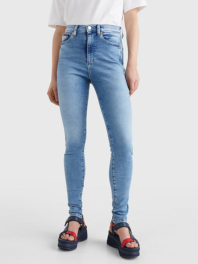 Donna Abbigliamento da Jeans da Jeans skinny Sylvia HR SPR SKNY CE173 JeansTommy Hilfiger in Denim di colore Nero 