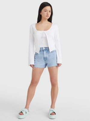 Faded Raw Hem Denim Hotpants | DENIM | Tommy Hilfiger