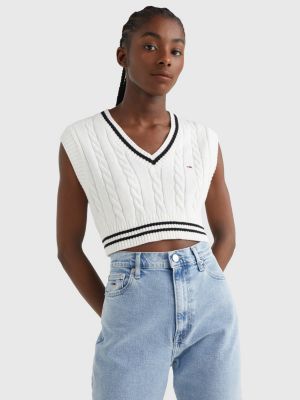 crop knit vest