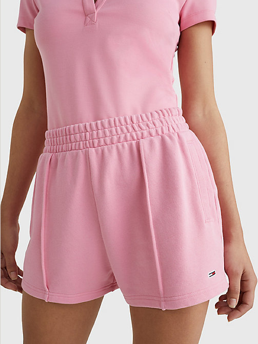 pink essential organic cotton shorts for women tommy jeans