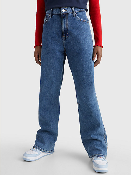 denim luźne jeansy betsy ze średnim stanem dla kobiety - tommy jeans