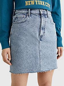 Hilfiger Denim Mini-jupe bleu fonc\u00e9 motif de courtepointe style d\u00e9contract\u00e9 Mode Jupes Mini-jupes 