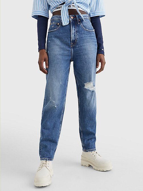 denim mom ultra high rise tapered jeans for women tommy jeans