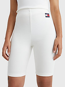 Donna Abbigliamento da Shorts da Mini shorts Chino con cinturaTommy Hilfiger in Cotone di colore Bianco 