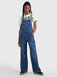 denim recycled denim dungarees for women tommy jeans
