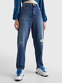 denim mom ultra high rise tapered jeans voor dames - tommy jeans