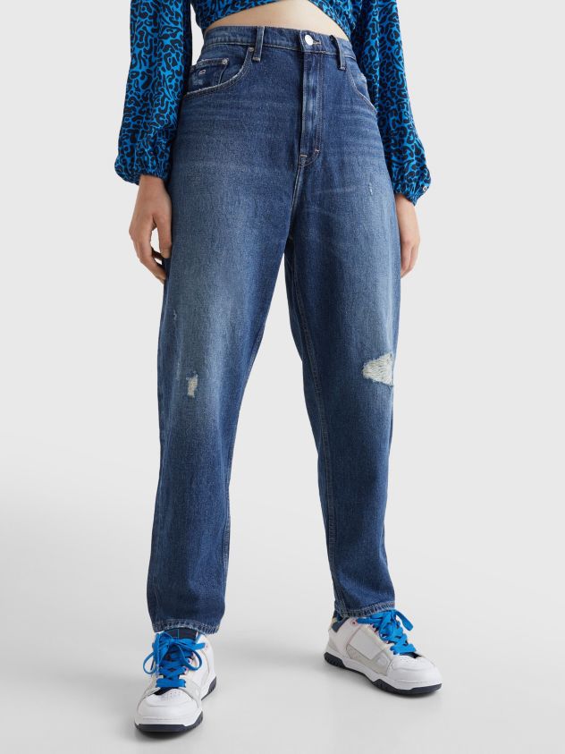 Mom Tapered Jeans mit ultrahohem Bund
