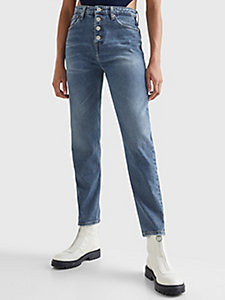 denim izzie high rise slim ankle jeans for women tommy jeans