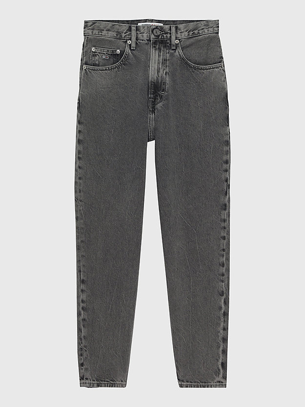 DENIM BLACK Mom Ultra High Rise Grey Wash Tapered Jeans for women TOMMY JEANS