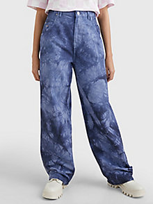 blue daisy low rise baggy jeans for women tommy jeans