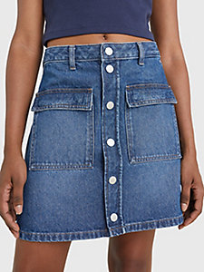 denim recycled denim a-line skirt for women tommy jeans