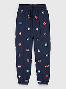 blue tommy jeans & nba relaxed joggers for women tommy jeans