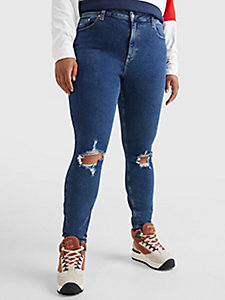 denim curve melany ultra high rise skinny jeans voor dames - tommy jeans