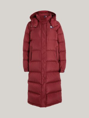 Tommy hilfiger red 2024 puffer coat women's