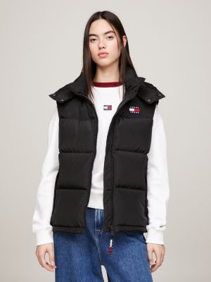 Hooded Alaska Puffer Vest | Black | Tommy Hilfiger